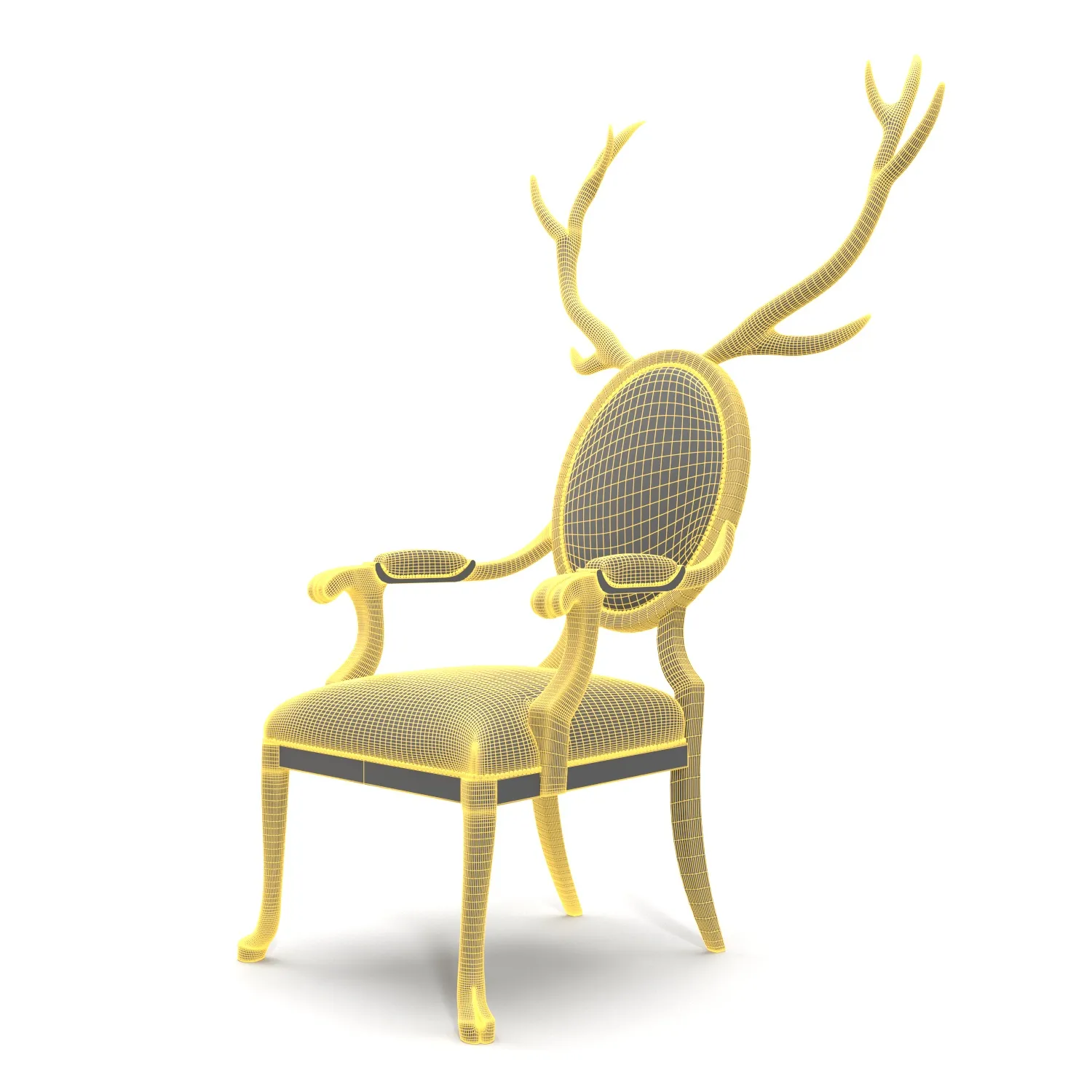 Hybrid No Antlers Anthro Chair PBR 3D Model_07